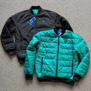 Adidas Originals Liverpool FC Terrace Icons Padded Reversible Jacket JW5479 Sz S